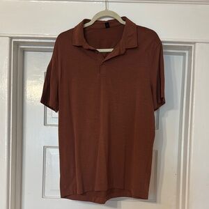 Lululemon Men's Terracotta Polo Shirt